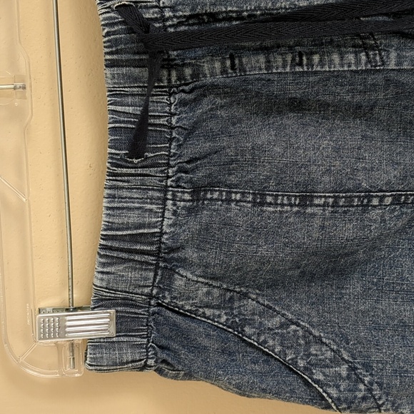 Medium Unbranded Cotton Pull On Drawstring Waist Shorts Blue Fringe - Picture 3 of 14